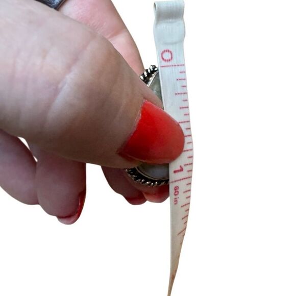 Handmade Sterling Silver Plated Teardrop Gemstone Ring - Picture 6 of 6